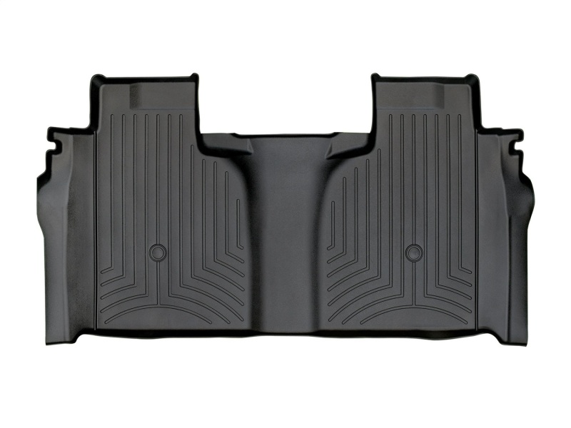 WeatherTech 19-23 Chevrolet Silverado 1500 Crew Cab (1st Row Bucket Seats) Rear FloorLiner - Black