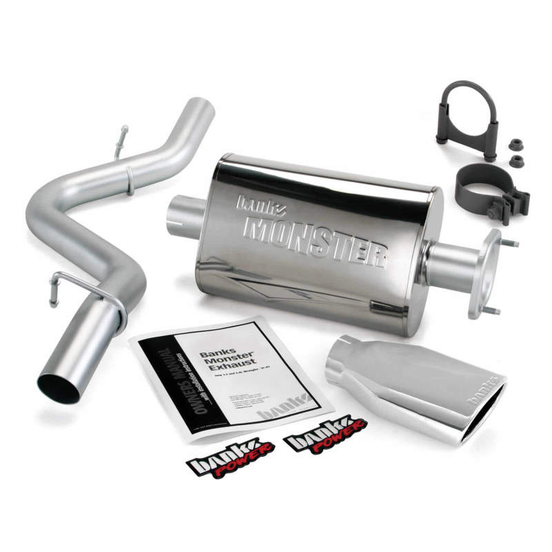 Banks Power 04-06 Jeep 4.0L Wrangler Unlimited Monster Exhaust Sys - SS Single Exhaust w/ Chrome Tip thumbnail 6