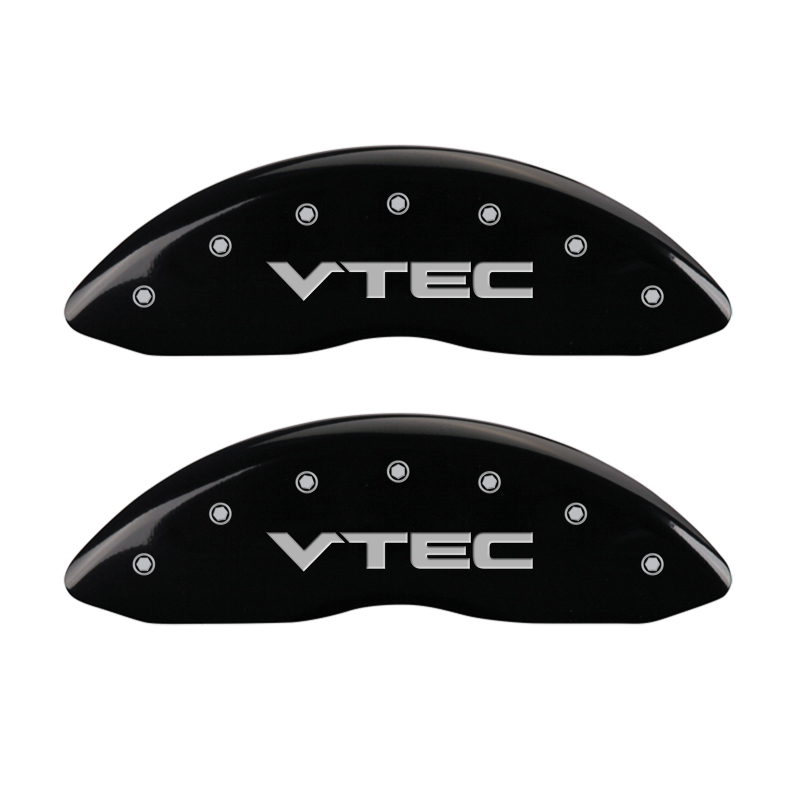 MGP 4 Caliper Covers Engraved Front & Rear Vtech Black finish silver ch thumbnail 5