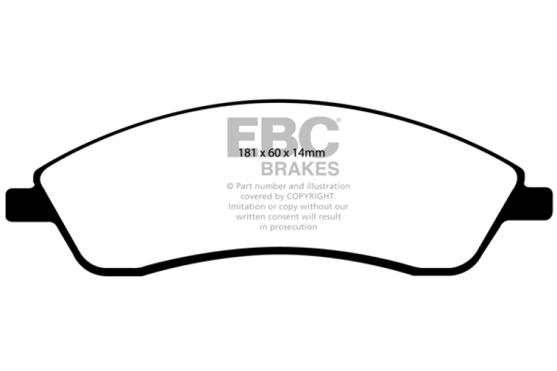 EBC 06-07 Cadillac CTS 2.8 (Sports Suspension) Yellowstuff Front Brake Pads thumbnail 4