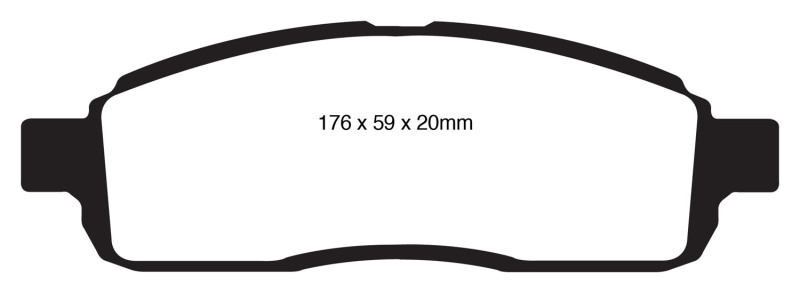 EBC 09 Ford F150 4.6 (2WD) 6 Lug Yellowstuff Front Brake Pads thumbnail 2