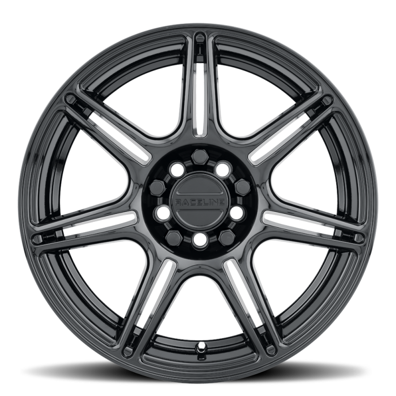 Raceline 148B Apex 20x8.5in / 5X120 BP / 40mm Offset / 72.56mm Bore - Gloss Black thumbnail 4