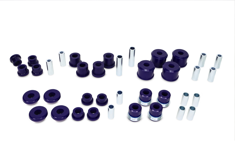 SuperPro 90-97 Mitsubishi Montero LS Control Arm & Trailing Arm Bushing Kit - (65mm Trailing Arm)