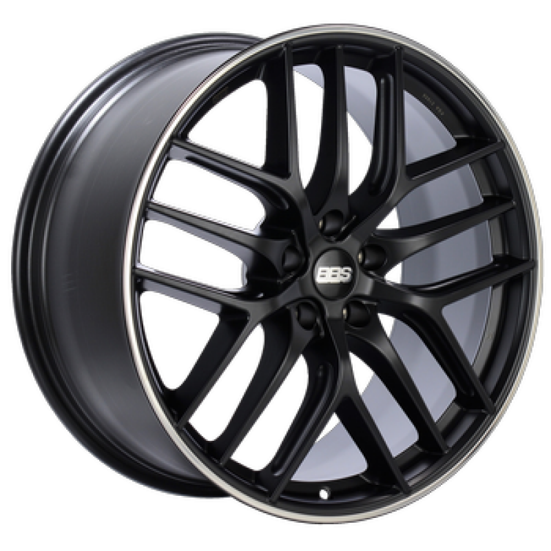 BBS CC-R 19x10 5x112 ET48 Satin Black Polished Rim Protector Wheel -82mm PFS/Clip Required