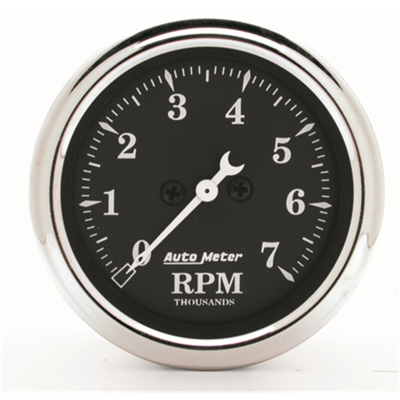 AutoMeter Gauge Tachometer 2-1/16in. 7K RPM In-Dash Old Tyme Black thumbnail 3