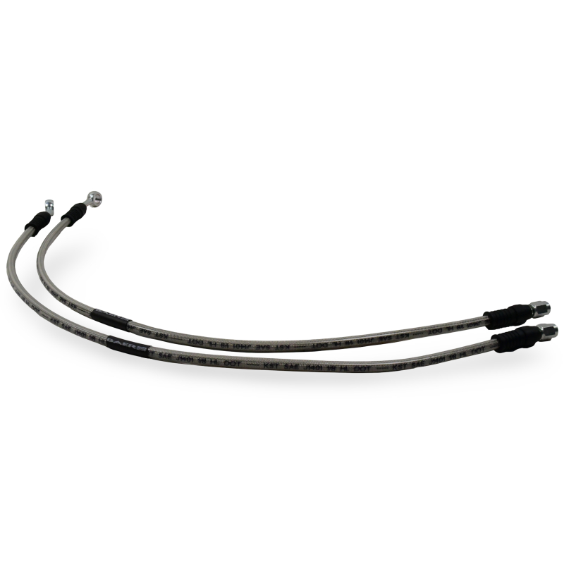 Baer Brakes 25.25in Long Braided Hose Set w/ 3AN Female Straight x 10mm 20 Degree Banjo Ends