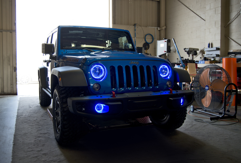 Oracle Jeep Wrangler JK 07-17 LED Waterproof Halo Kit - ColorSHIFT