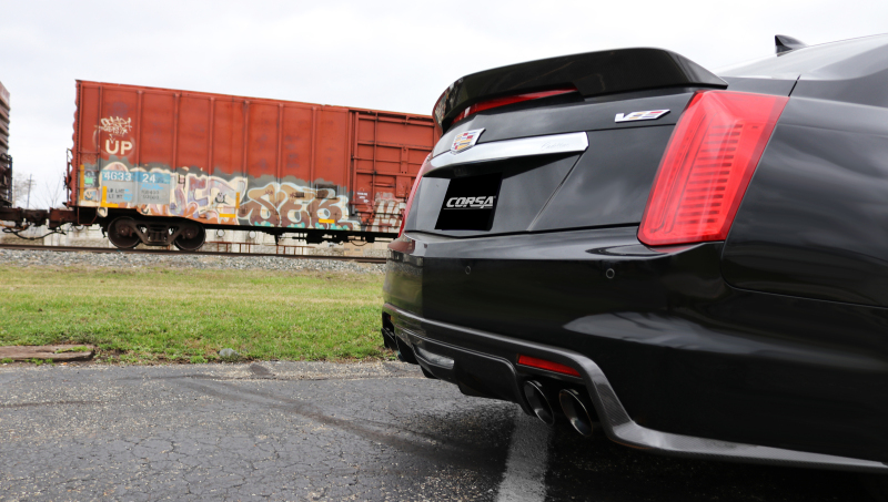 Corsa 2016-2019 Cadillac CTS V 6.2L V8 2.75in Black Xtreme Axle-Back Exhaust thumbnail 6