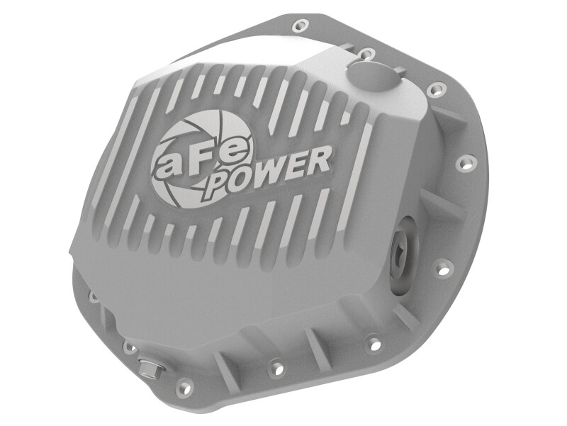 aFe Street Series Rear Differential Cover Raw w/ Machined Fins 01-18 GM Diesel Trucks V8-6.6L (td) thumbnail 2