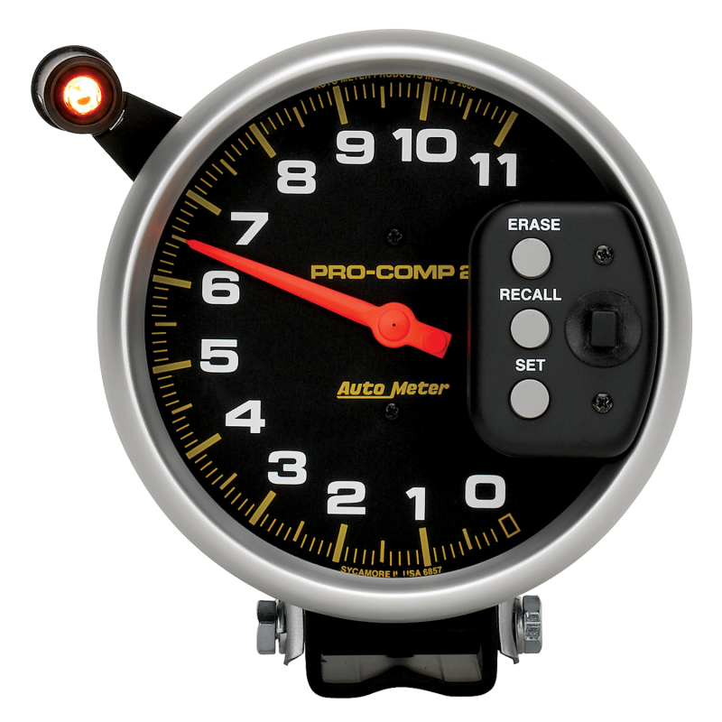 Autometer 5 inch 11000 RPM Single Range w/ Pro-Comp 2 & Memory Tachometer thumbnail 8