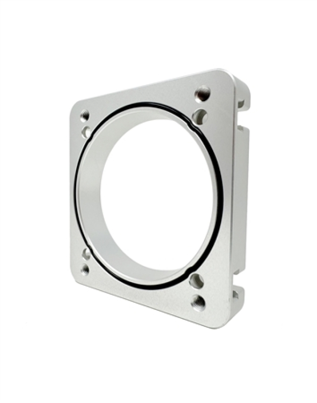 Torque Solution 06-21 Subaru STI EJ Big Bore Manifold Big Bore 76mm Throttle Body Adapter - Silver