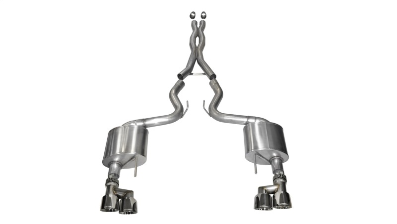 Corsa 2015-2017 Ford Mustang GT 5.0 3in Cat Back Exhaust Polish Quad Tips (Xtreme) thumbnail 2