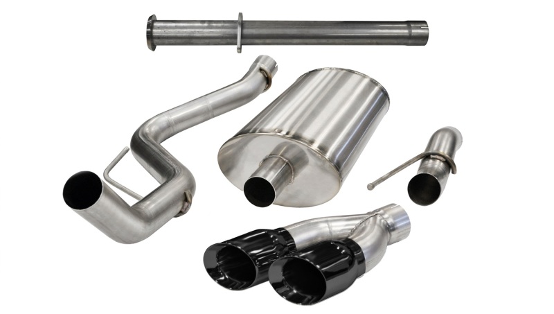 Corsa 2011-2014 Ford F-150 Raptor 6.2L V8 133in Wheelbase Black Xtreme Cat-Back Exhaust thumbnail 4