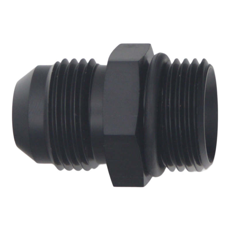 DeatschWerks 10AN ORB Male to 10 AN Male Flare Adapter (Incl O-Ring) - Anodized Matte Black thumbnail 2