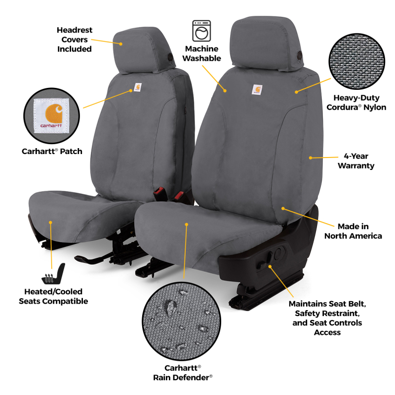 Covercraft 22-25 Toyota Tundra Carhartt Super Dux SeatSaver Second Row Custom Seat Cover - Gravel