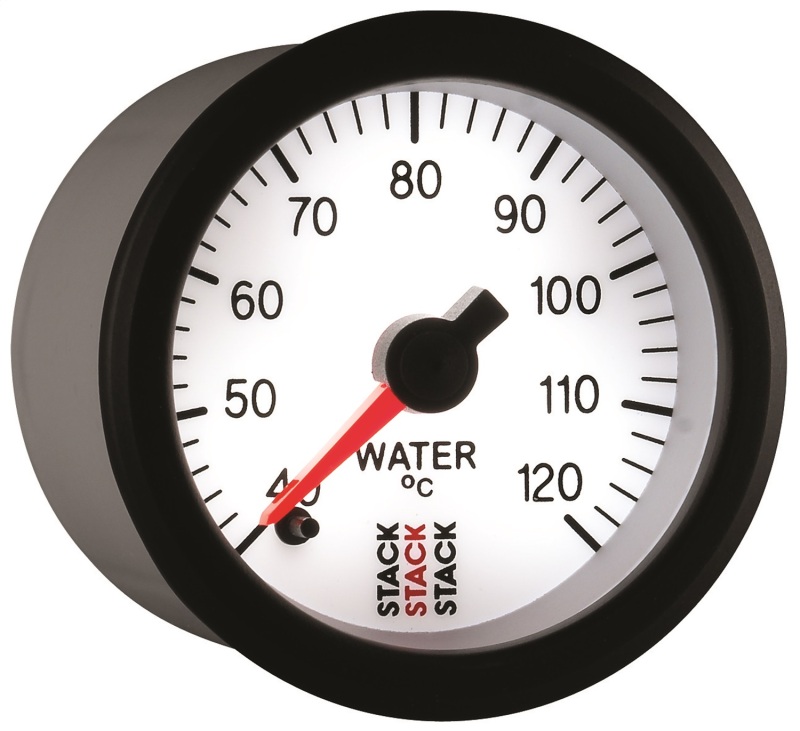 Autometer Stack 52mm 40-120 Deg C 1/8in NPTF Male Pro Stepper Motor Water Temp Gauge - White thumbnail 7