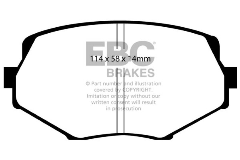 EBC 94-01 Mazda Miata MX5 1.8 Ultimax2 Front Brake Pads thumbnail 3
