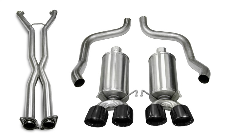 Corsa 06-08 Chevrolet Corvette C6 (A/T) 2.5in Xtreme Cat-Back Exhaust - 3.5in Black Twin Tips thumbnail 9