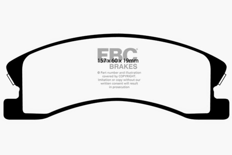 EBC 99-04 Jeep Grand Cherokee 4.0 (Akebono) Yellowstuff Front Brake Pads thumbnail 6