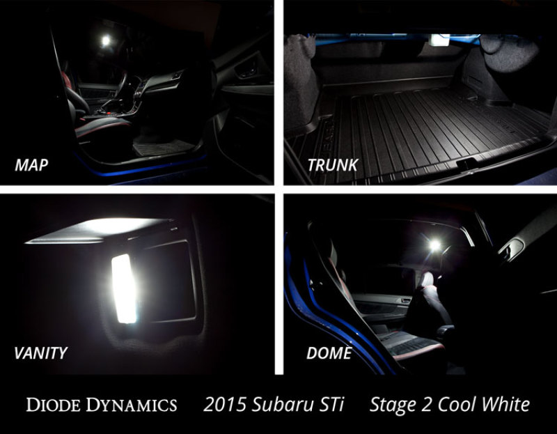 Diode Dynamics 15-19 Subaru WRX Interior Light Kit Stage 2 - Blue thumbnail 9
