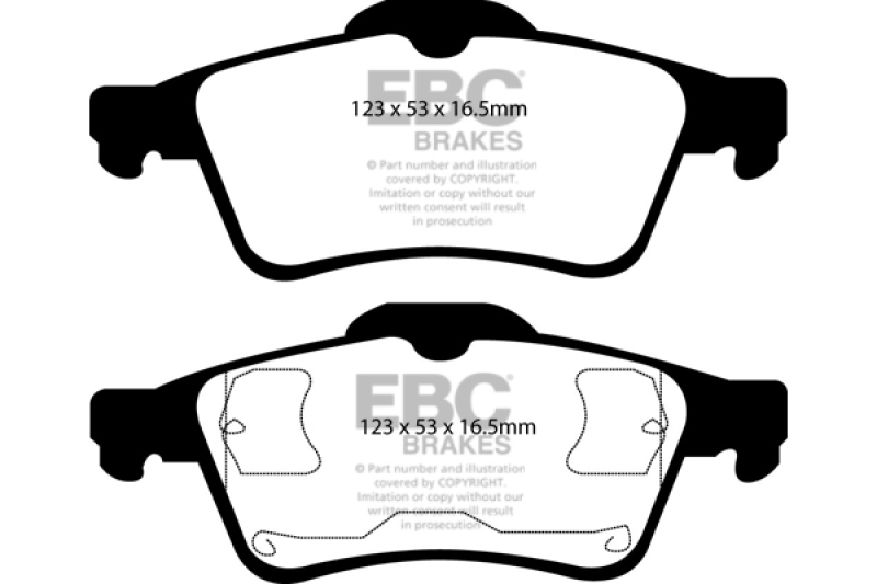EBC 03-05 Mazda 3 2.0 Redstuff Rear Brake Pads thumbnail 4