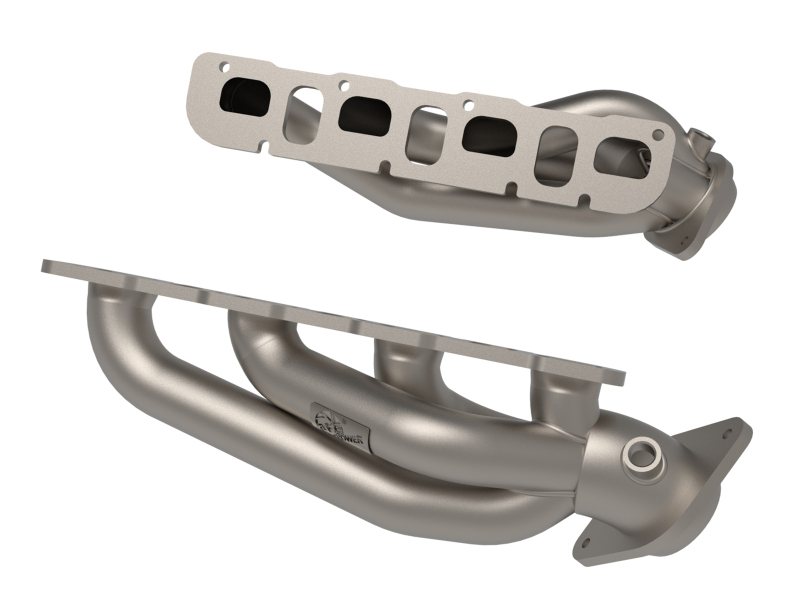 aFe Twisted Steel 2021+ Jeep Wrangler 392 JL 6.4L V8 Headers - Titanium Cerakote thumbnail 9