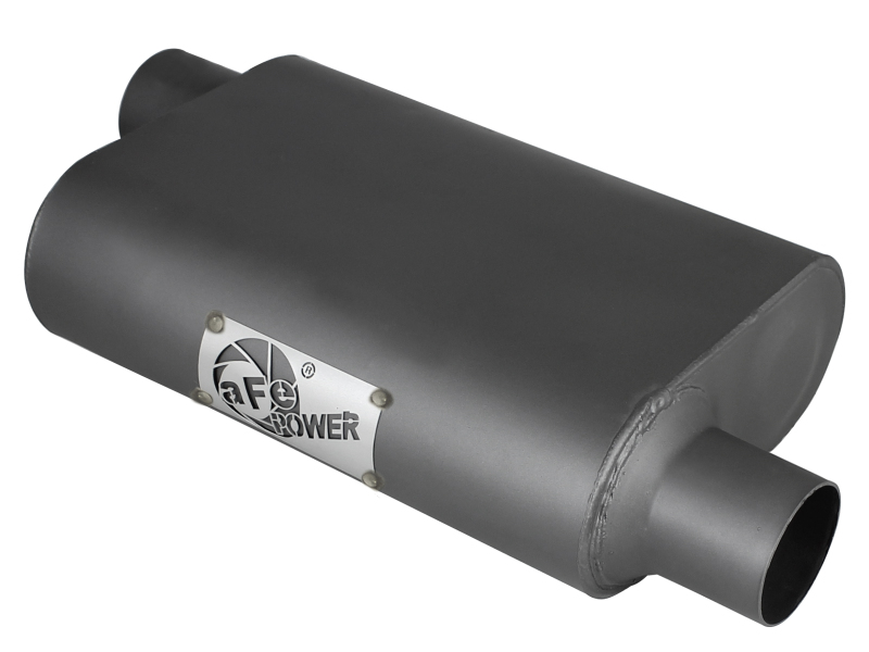 aFe Scorpion Replacement Alum Steel Muffler 2-1/2in In/Out Baffled Offset/Offset 13inL x10inW x4inH thumbnail 2