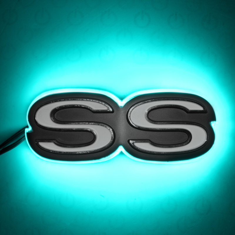 Oracle Chevrolet Camaro SS Illuminated Emblem - Aqua thumbnail 2