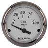 AutoMeter Gauge Oil Press 2-1/16in. 100PSI Elec American Platinum thumbnail 6