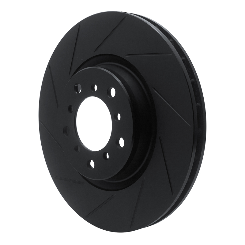 R1 01-06 BMW M3 Right Front Slotted Black Brake Rotor