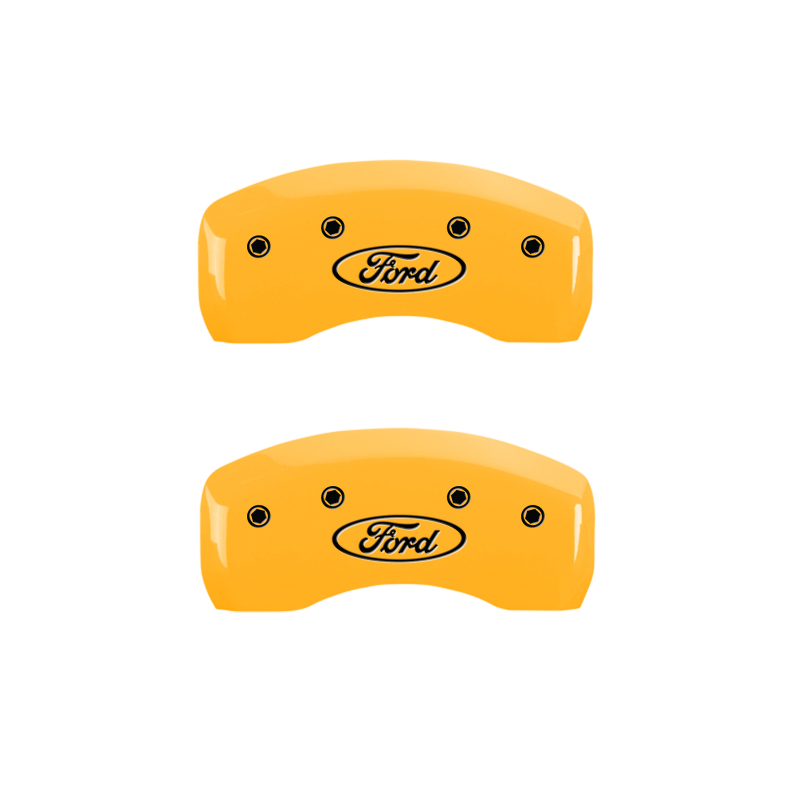 MGP 4 Caliper Covers Engraved F & R Oval Logo/Ford Yellow Finish Black Char 2002 Ford Explorer Sport thumbnail 9