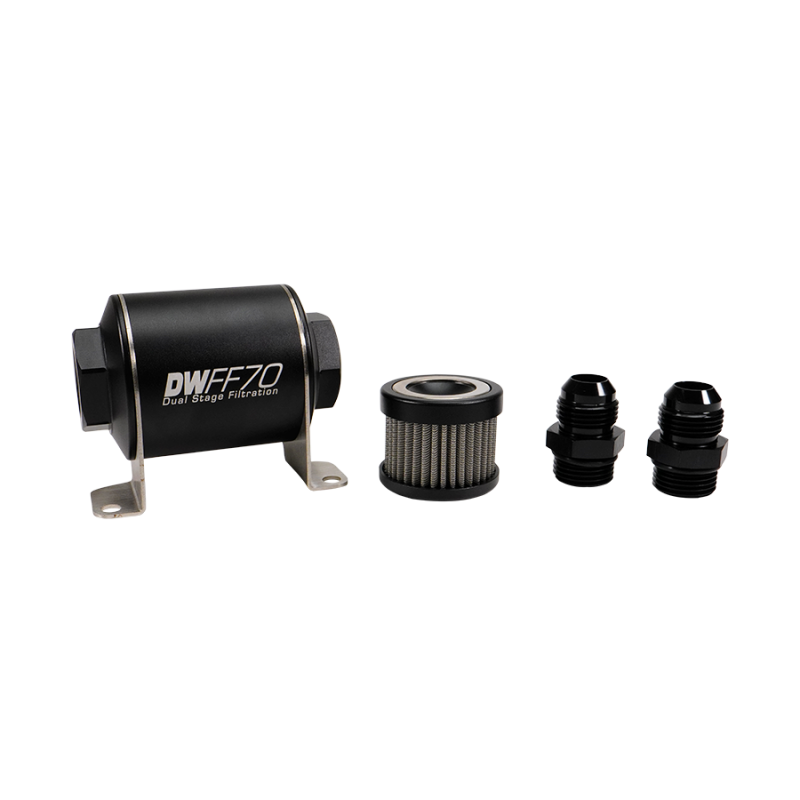 10AN, 5 micron, 70mm In-line fuel filter kit
