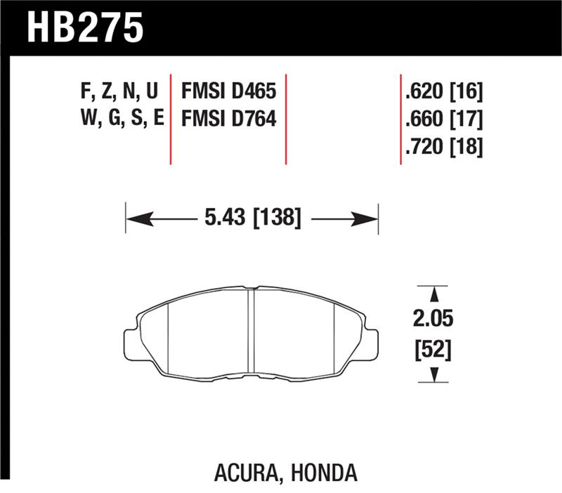 HAWK DTC-70 Brake Pad Sets