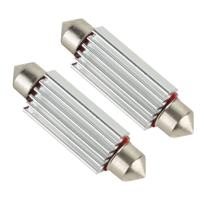Oracle 44MM 6 LED 3-Chip Festoon Bulbs (Pair) - Red