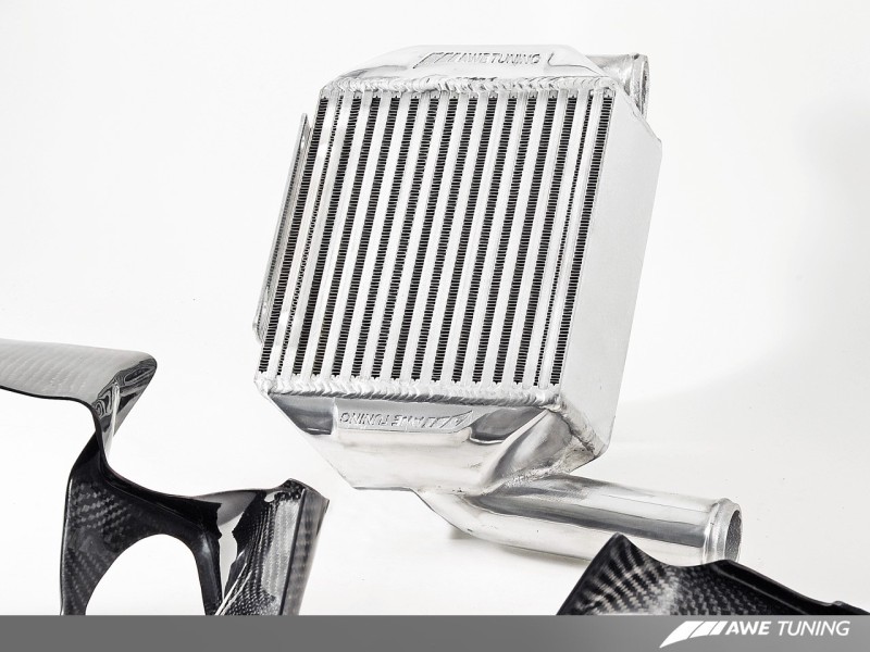 AWE Tuning Audi 2.7T Performance Intercooler Kit - w/Carbon Fiber Shrouds thumbnail 4