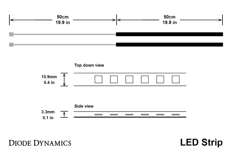 Diode Dynamics LED Strip Lights - Cool - White 200cm Strip SMD120 WP thumbnail 9
