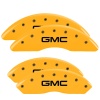 MGP 4 Caliper Covers Engraved Front & Rear GMC Yellow finish black ch thumbnail 8