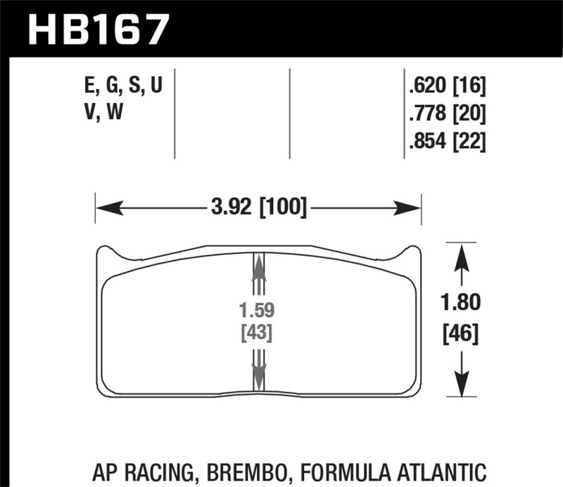 Hawk AP Racing DTC-60 Race Brake Pads thumbnail 5