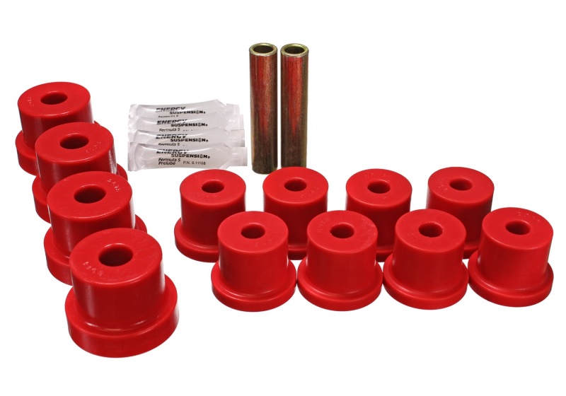 Energy Suspension 67-69 Chevrolet Corvette Red Rear Leaf Spring Bushing Set thumbnail 6