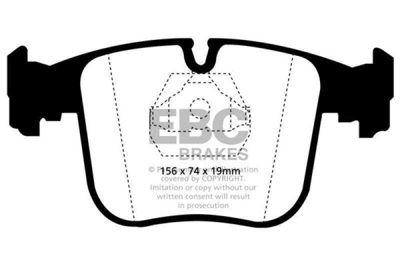 EBC 91-93 BMW 850 5.0 Redstuff Front Brake Pads thumbnail 4