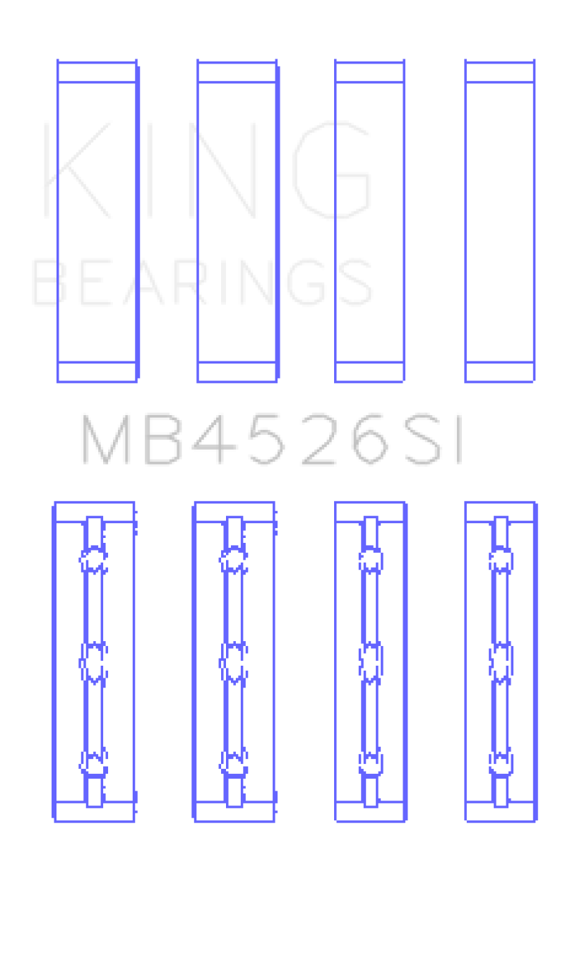 King Engine Bearings Toyota 1GR-FE (Size +0.50mm) Crankshaft Main Bearing Set thumbnail 4