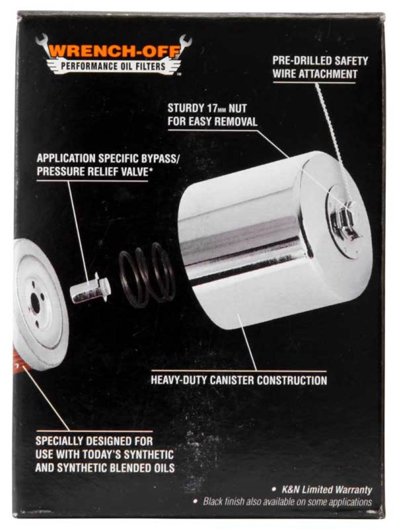 K&N Harley-Davidson 3in OD x 4.063in H Chrome Oil Filter thumbnail 7