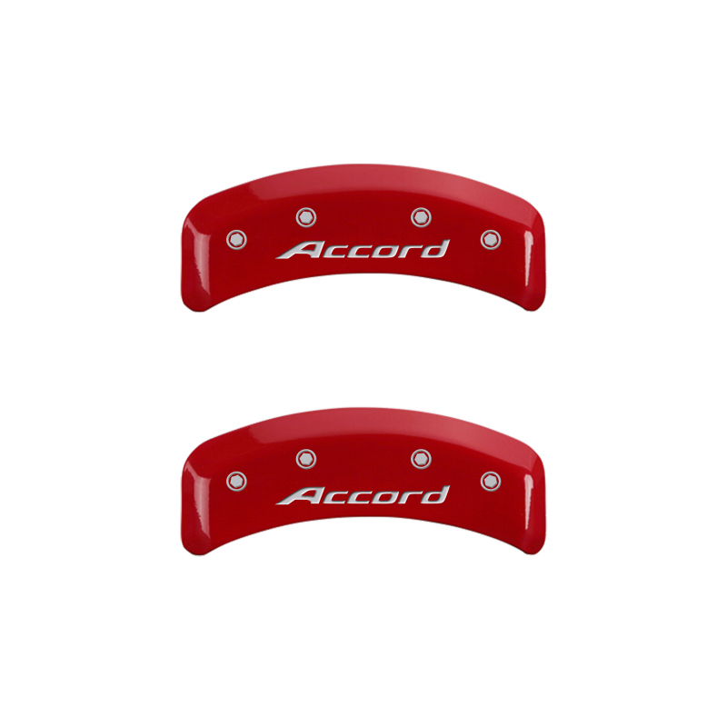 MGP 4 Caliper Covers Engraved Front Accord Engraved Rear Accord Yellow finish black ch thumbnail 9