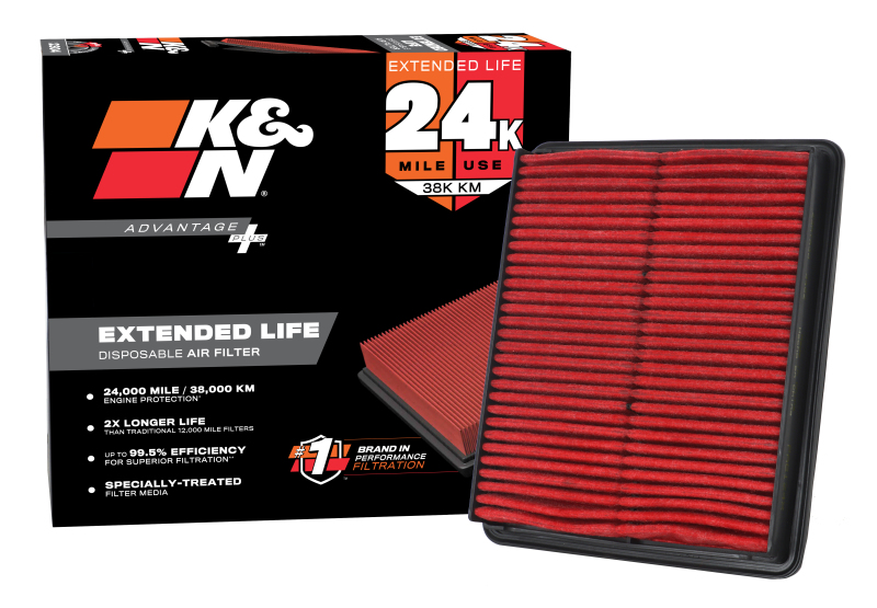 K&N Advantage Plus Air Filter 24K Miles Kia Sorento L4-2.4/V6-3.5L F/I 10-13 thumbnail 2
