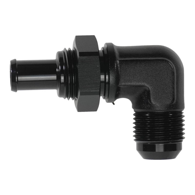 10AN to 1/2" Barb 90-Degree Bulkhead