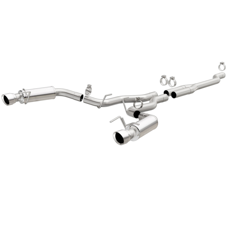 MagnaFlow Cat Back, SS, 2.5in, Competition, Dual Split Polish 4.5in Tips 2015 Ford Mustang Ecoboost thumbnail 6