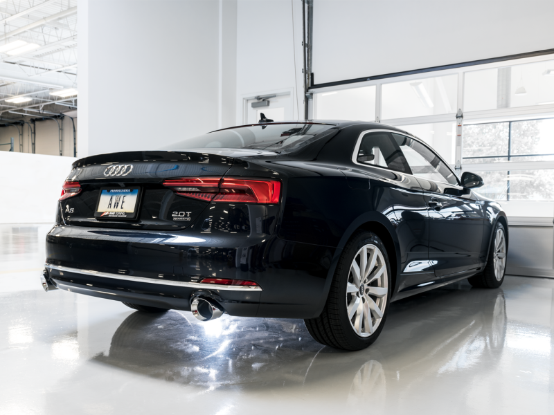 AWE Tuning Audi B9 A5 Touring Edition Exhaust Dual Outlet - Chrome Silver Tips (Includes DP) thumbnail 9