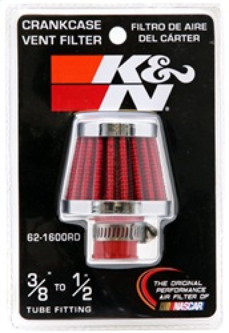 K&N 2in Base OD x .375in Flange ID x 1.75in H Rubber Base Crankcase Vent Filter thumbnail 9