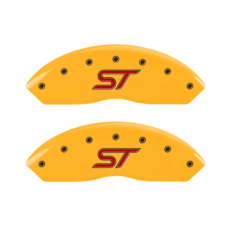 MGP 4 Caliper Covers Engraved Front & Rear ST Yellow finish black ch thumbnail 5