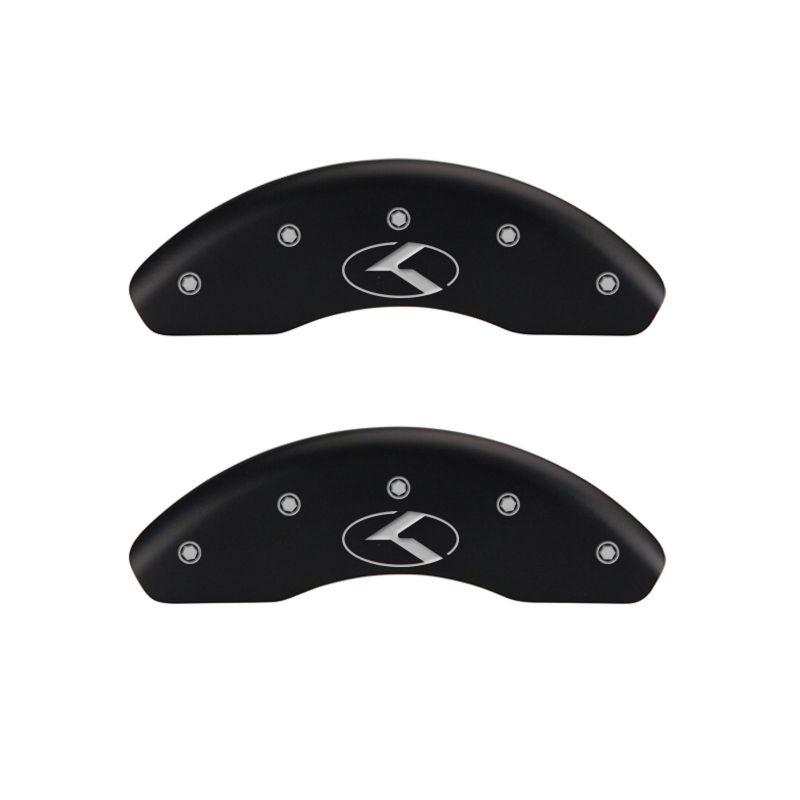 MGP 4 Caliper Covers Engraved Front & Rear MGP Red Finish Silver Characters 2018 Tesla S thumbnail 7